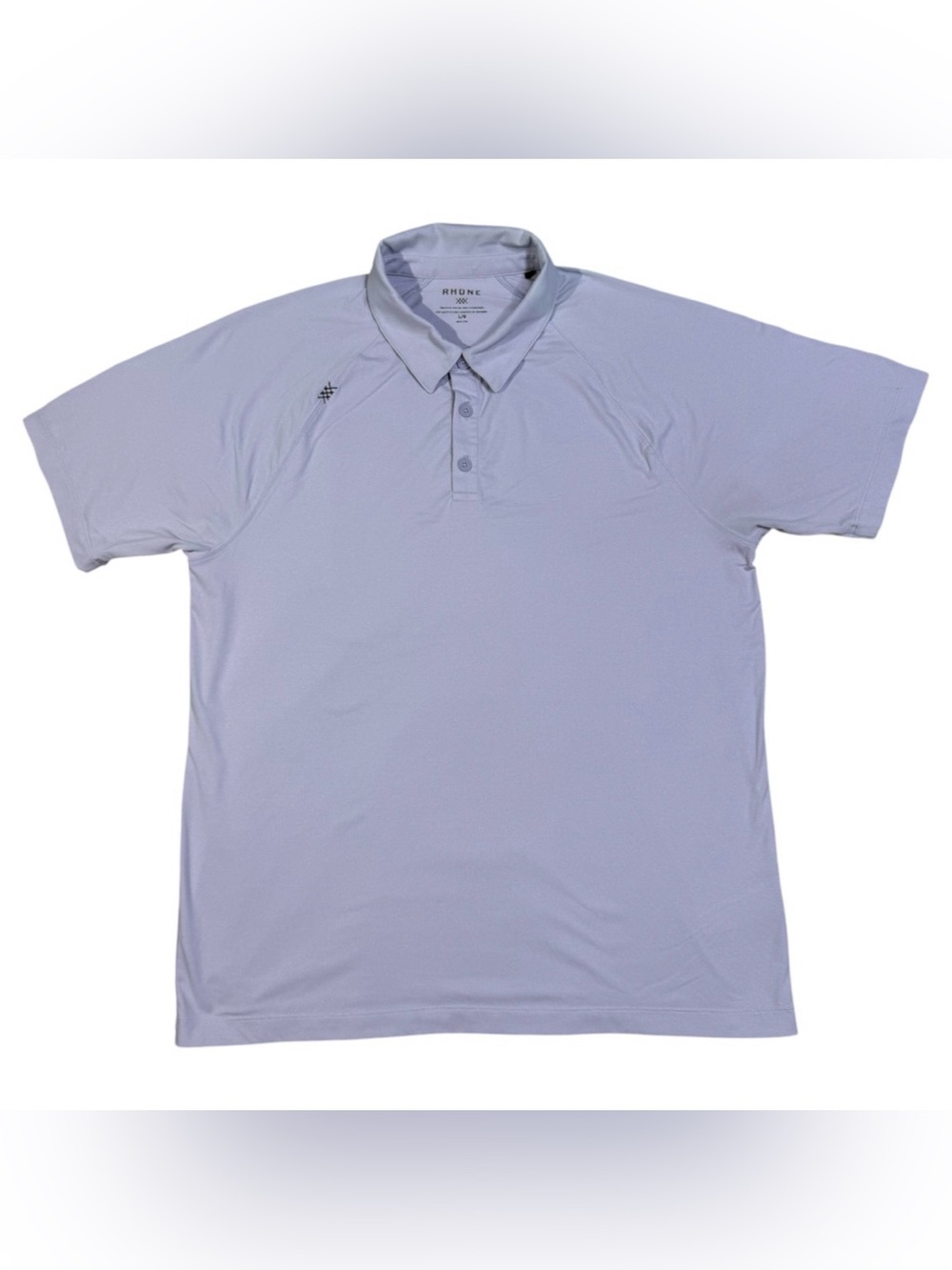 Rhone Shirt Mens Large Lavender Purple Delta Polo Short Sleeve Casual Shirt EUC